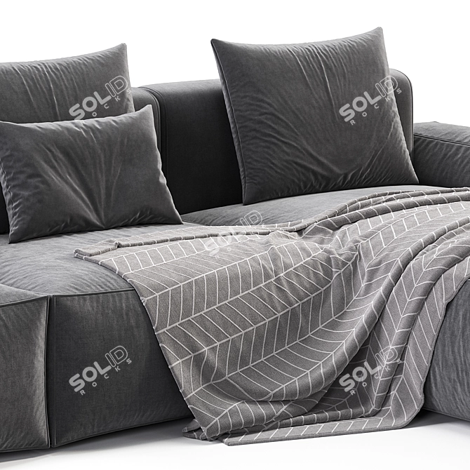 Sleek Loft Sofa, Modern Design 3D model image 3