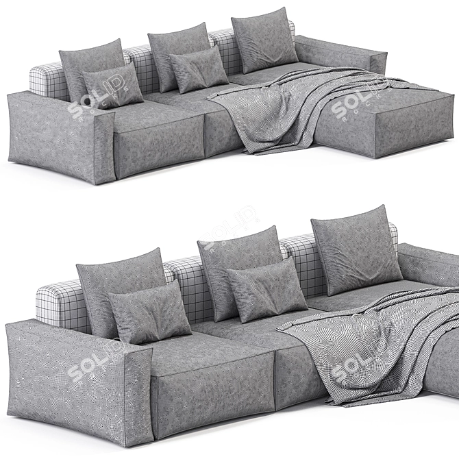 Sleek Loft Sofa, Modern Design 3D model image 4