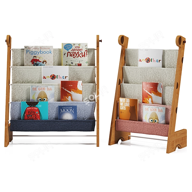 Microban Kids Magazine Rack 3D model image 1