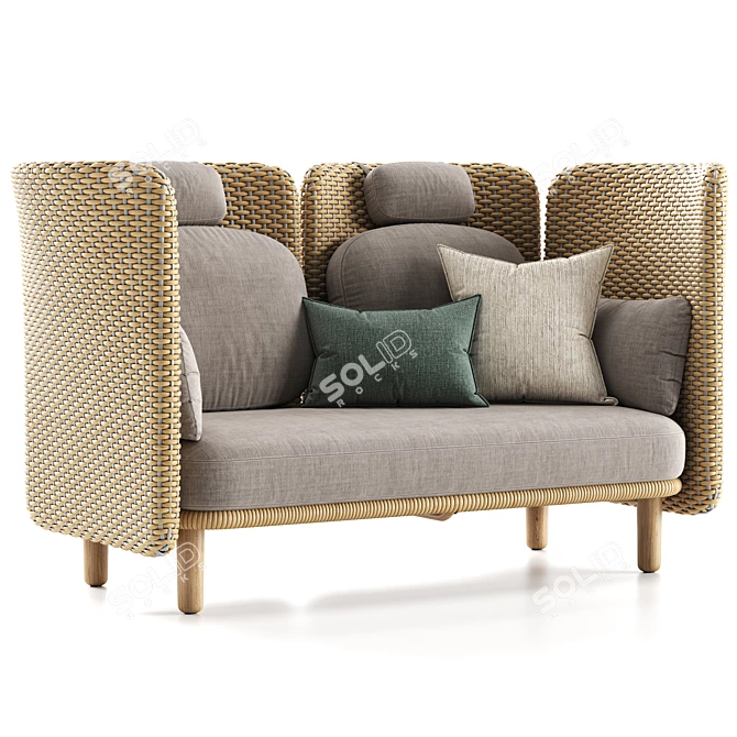 Arch 2 Seater Outdoor Sofa 3D model image 3