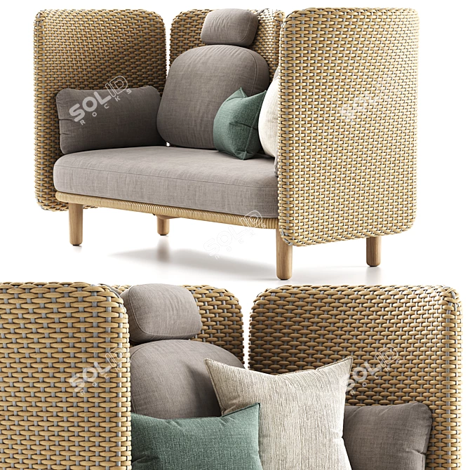 Arch 2 Seater Outdoor Sofa 3D model image 4