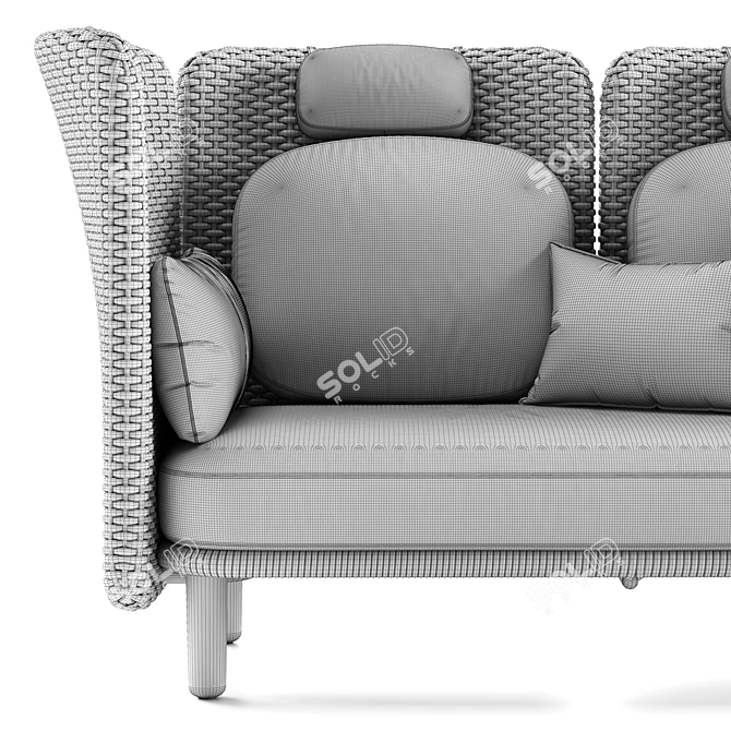 Arch 2 Seater Outdoor Sofa 3D model image 7