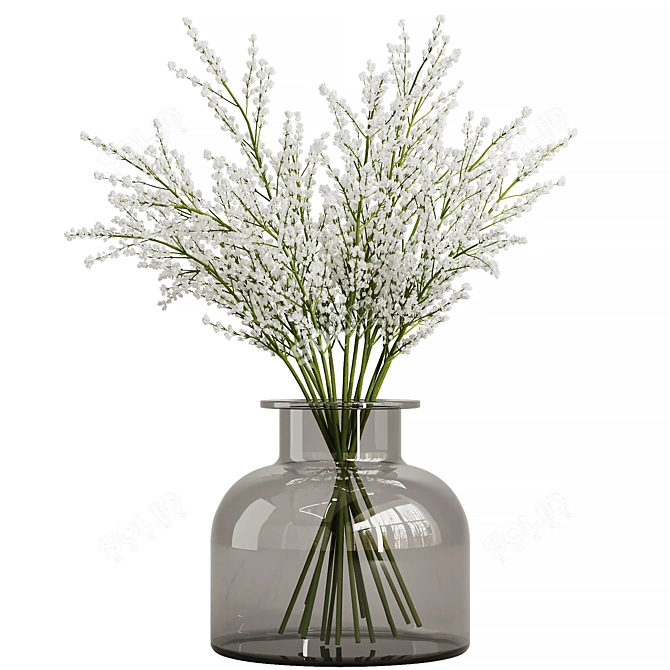 Ethereal Baby's Breath Bouquet 3D model image 1