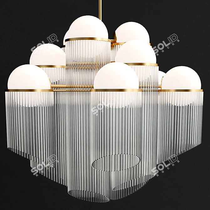 Cosmic Elegance Chandelier 3D model image 4