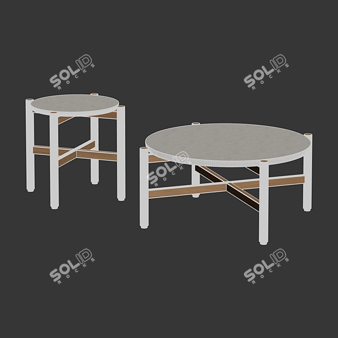 Seamless Textured Coffee Table | V-Ray Compatibility 3D model image 3