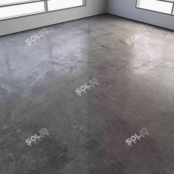 Polished Seamless Concrete Floor 3D model image 5