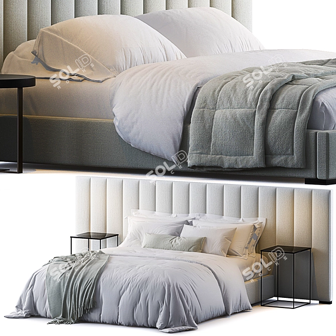 Elegant Modena Bed by Restoration 3D model image 1