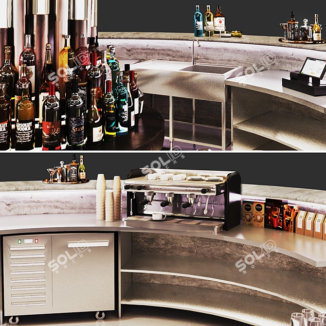 Cafe10 CocktailBar 3D Model 3D model image 6