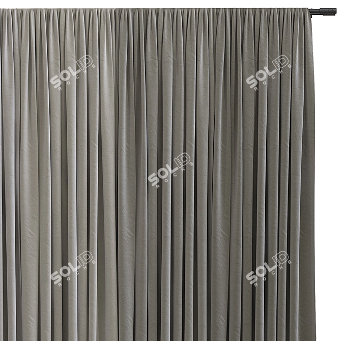  Origami-Inspired Curtain Design 3D model image 3