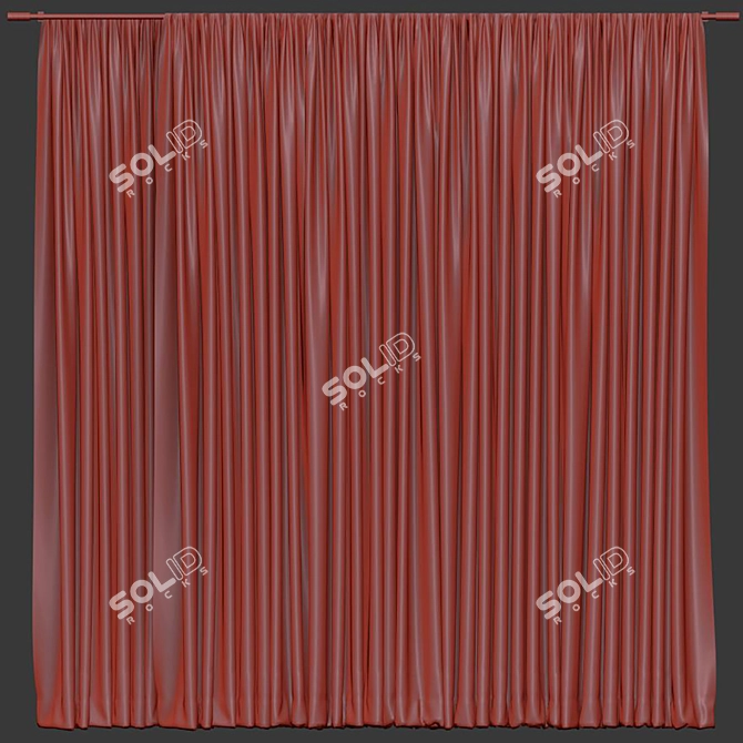  Origami-Inspired Curtain Design 3D model image 4