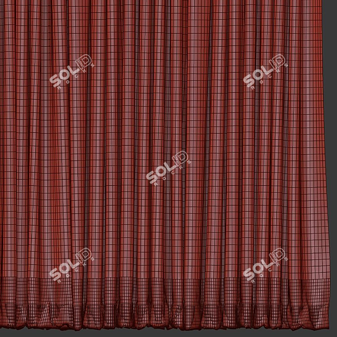  Origami-Inspired Curtain Design 3D model image 5