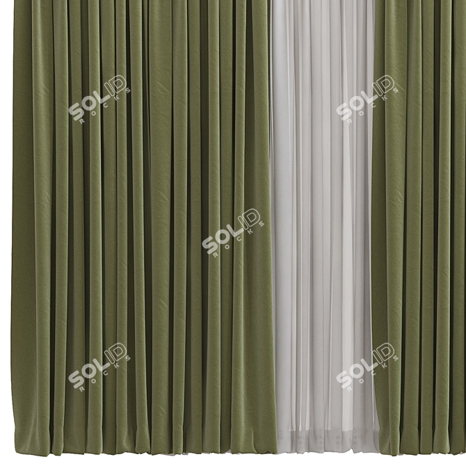  Revamped Retopologized Curtain 3D model image 2