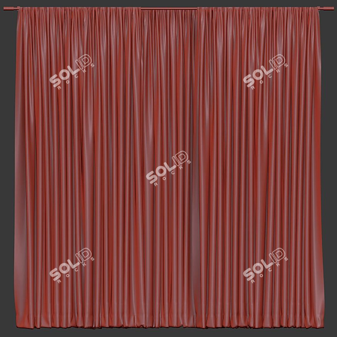  Revamped Retopologized Curtain 3D model image 4