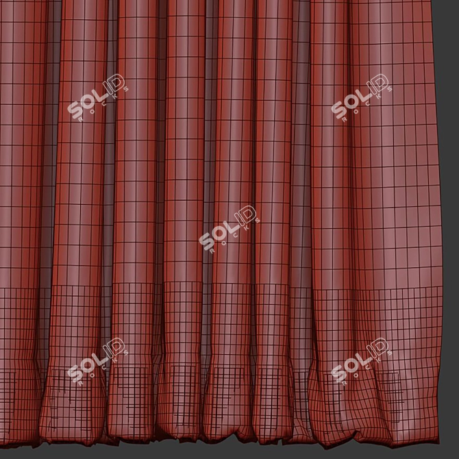  Revamped Retopologized Curtain 3D model image 5