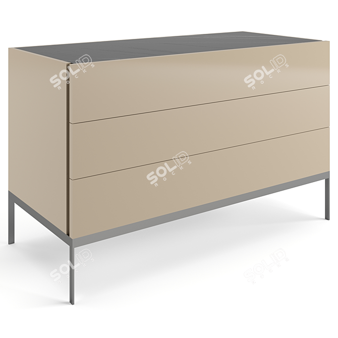 Modern Molteni 606 Chest 120cm 3D model image 2