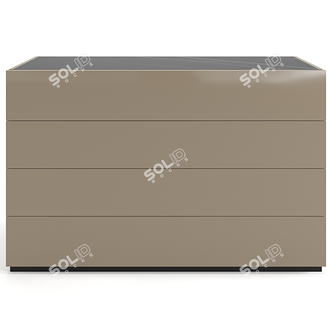 Modern Molteni 606 Chest 120cm 3D model image 3