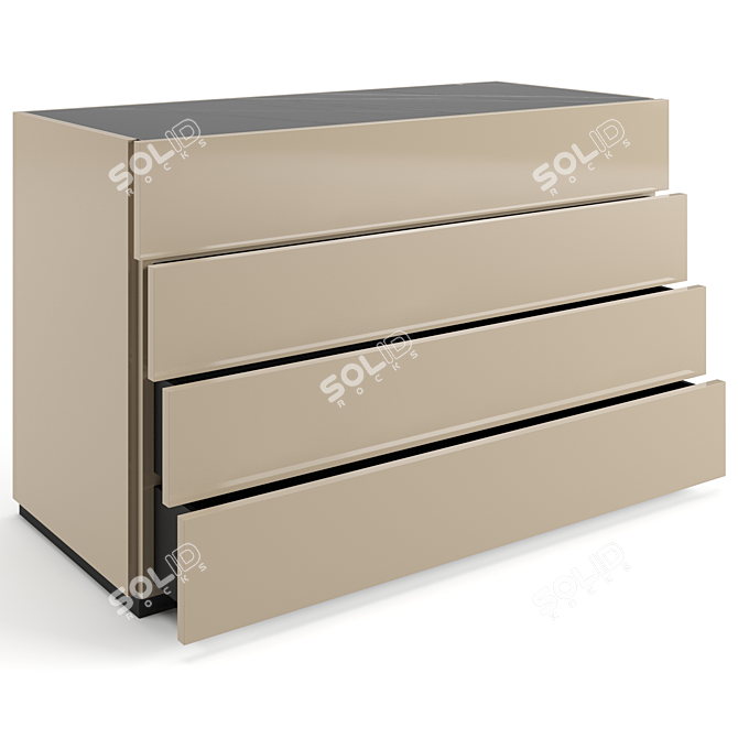 Modern Molteni 606 Chest 120cm 3D model image 5