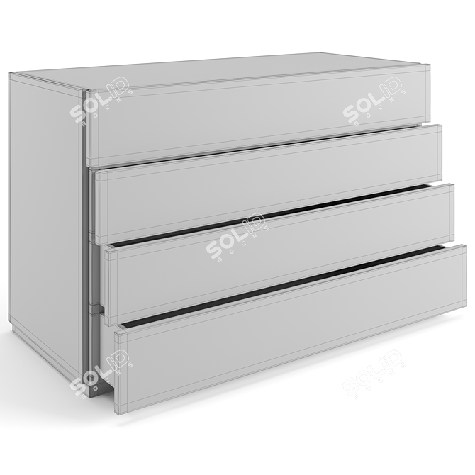 Modern Molteni 606 Chest 120cm 3D model image 6