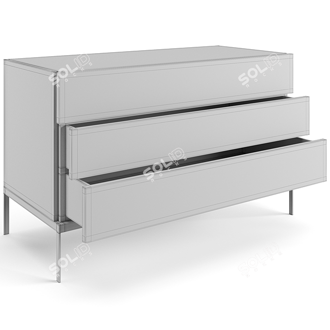 Modern Molteni 606 Chest 120cm 3D model image 7