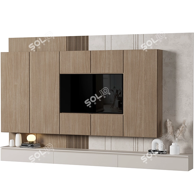  Customize TV Wall 3D Model 3D model image 2