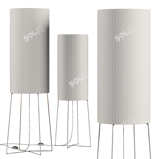 Filumen Column Fl Pendant Light 3D model image 4