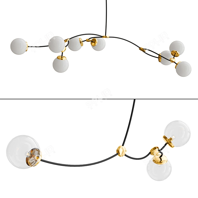 Elegant Ivy Pendant Light 3D model image 1