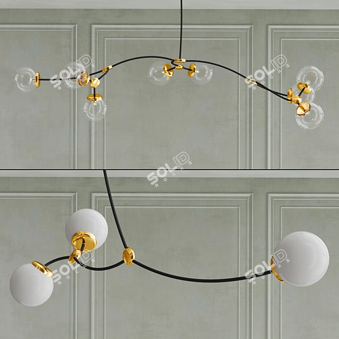 Elegant Ivy Pendant Light 3D model image 3