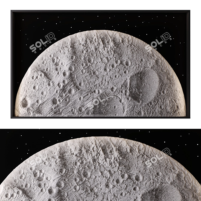 Moon Surface Decor Lighting Panel 3D model image 1