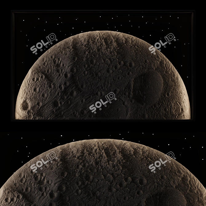 Moon Surface Decor Lighting Panel 3D model image 2