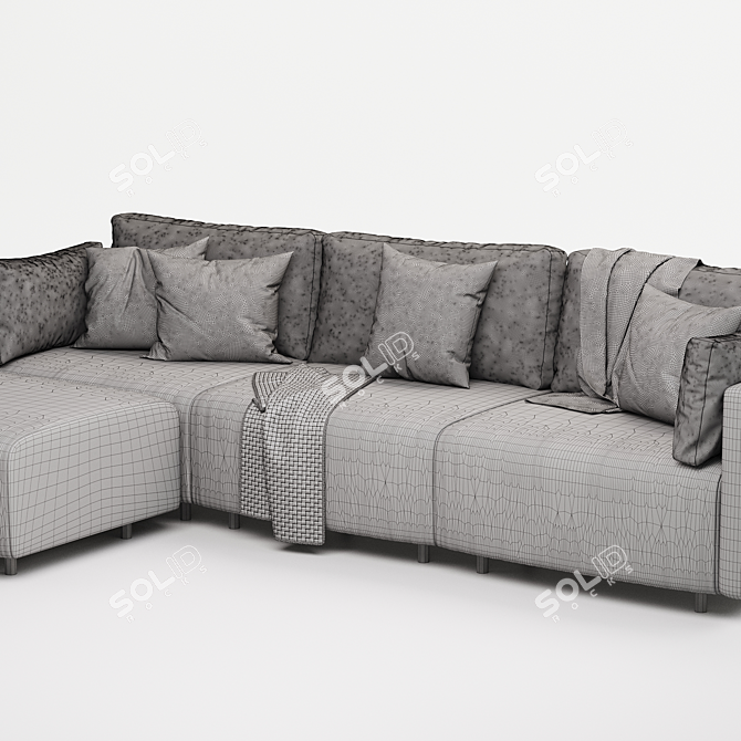 Everly Quinn Upholstered Sectional Set 3D model image 5