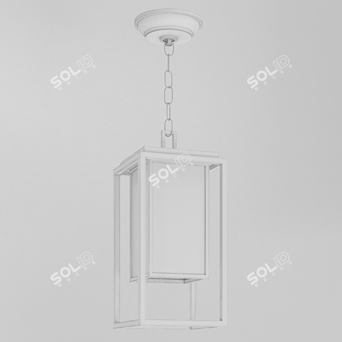 Sleek Outdoor Light Fixture 3D model image 2