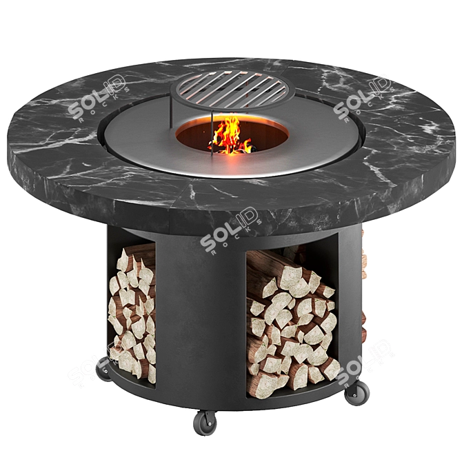 Mountain Grill Station - Outdoor Cooking Solution 3D model image 2