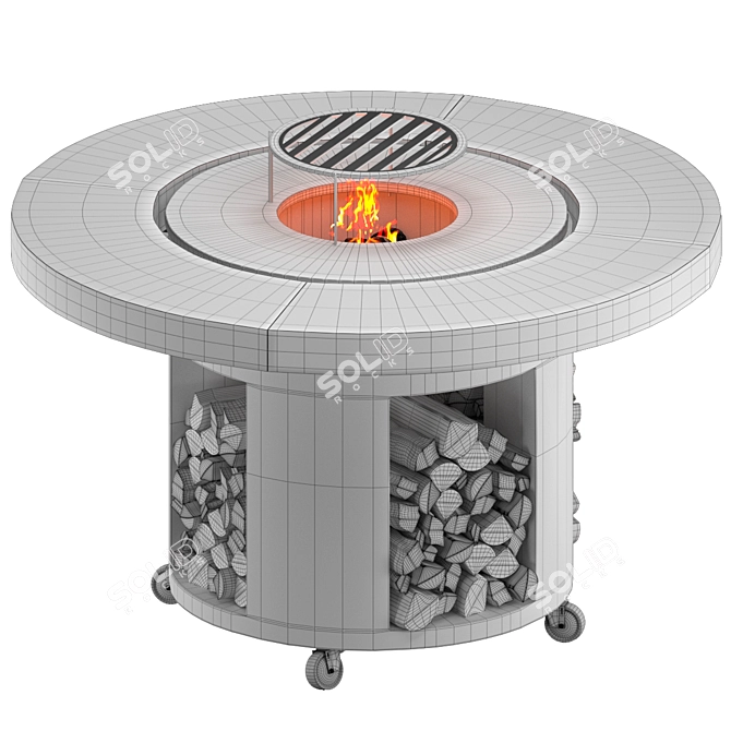 Mountain Grill Station - Outdoor Cooking Solution 3D model image 3