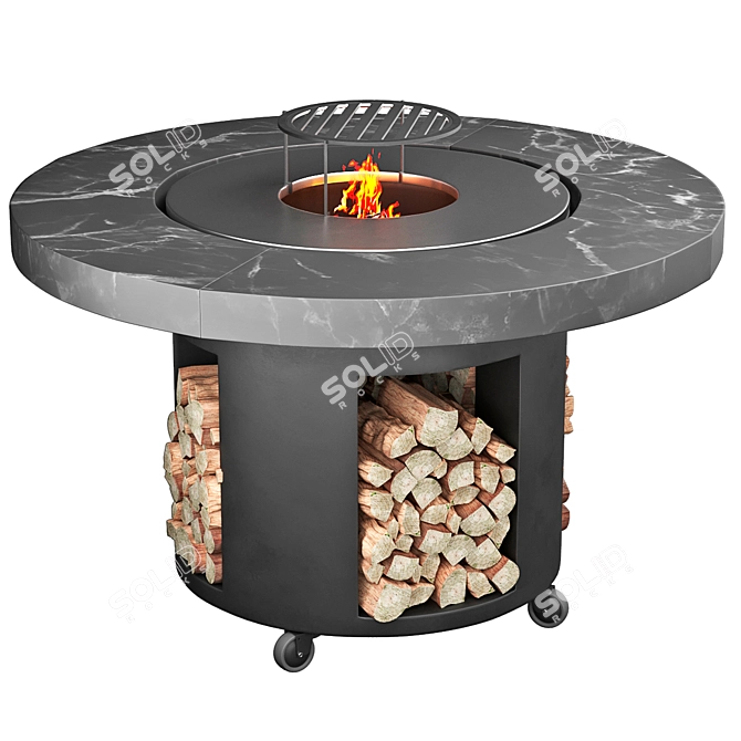 Mountain Grill Station - Outdoor Cooking Solution 3D model image 4