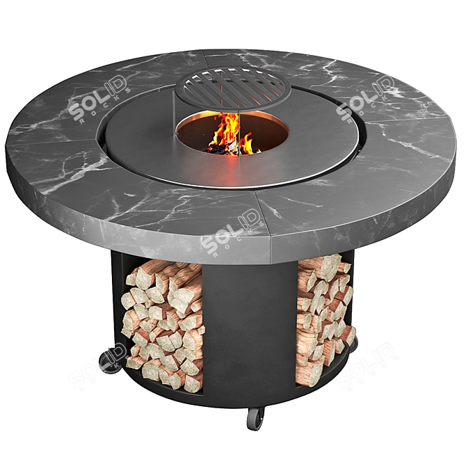 Mountain Grill Station - Outdoor Cooking Solution 3D model image 6