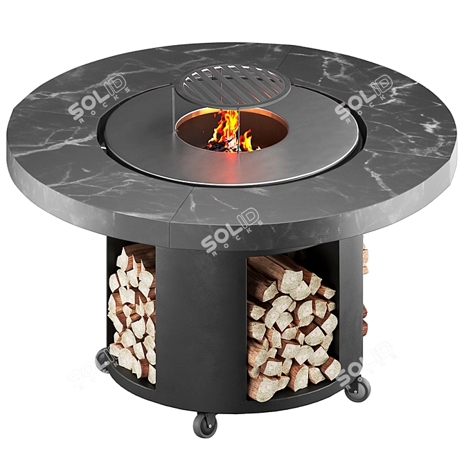 Mountain Grill Station - Outdoor Cooking Solution 3D model image 7