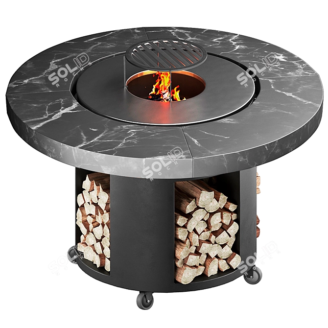 Mountain Grill Station - Outdoor Cooking Solution 3D model image 8