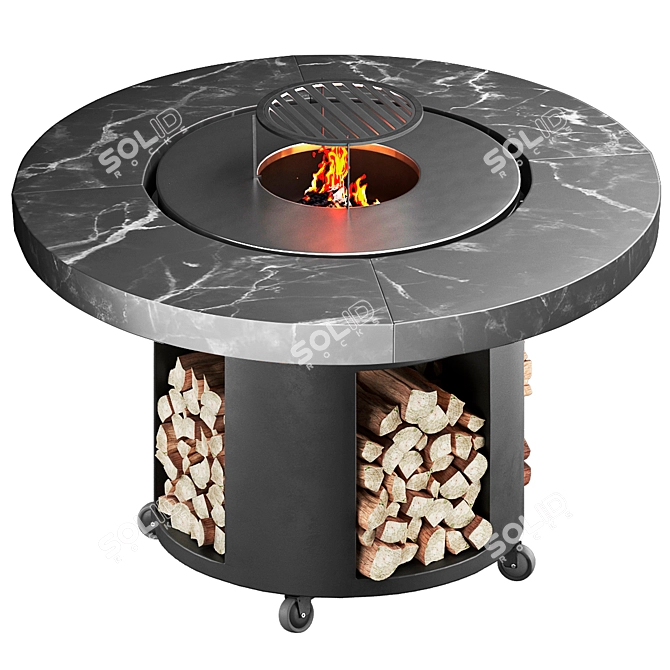 Mountain Grill Station - Outdoor Cooking Solution 3D model image 9