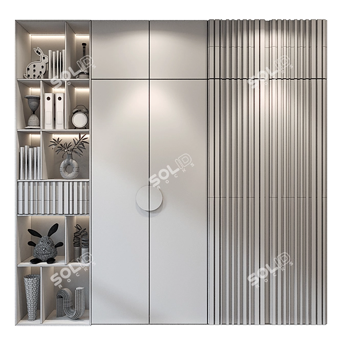 Child's Customizable Wardrobe Set 3D model image 2