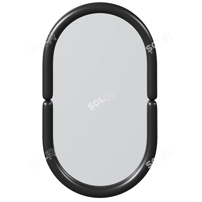 Modern Wavy & Oval Mirrors 3D model image 3