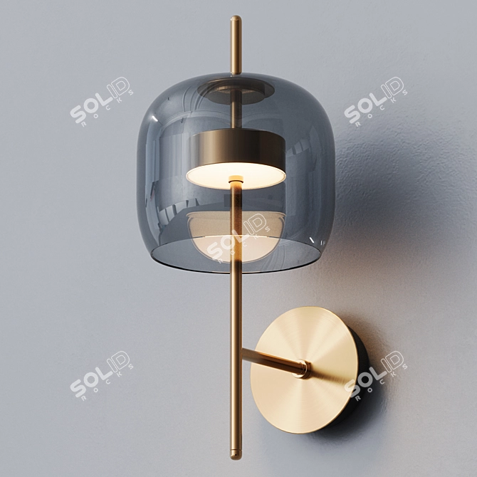 Elegant Shade Wall Sconce 3D model image 5