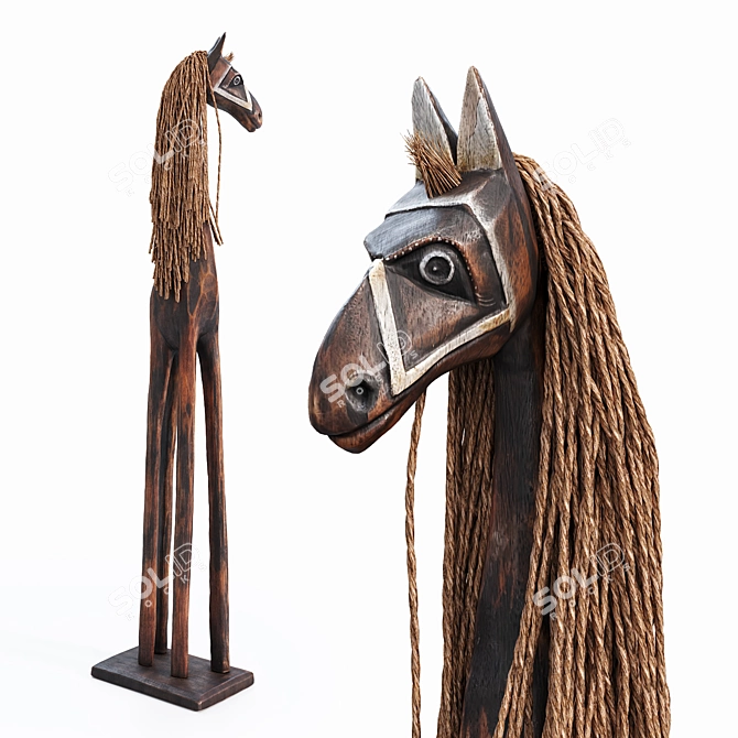 Horse Statue Photogrammetry 4096 Texture 3D model image 7