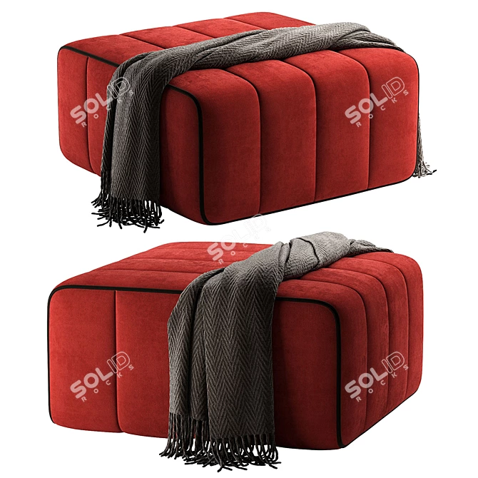 Modern Modular Pouf Furniture 3D model image 1