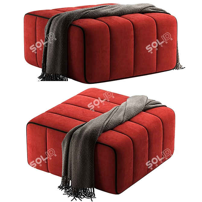 Modern Modular Pouf Furniture 3D model image 2