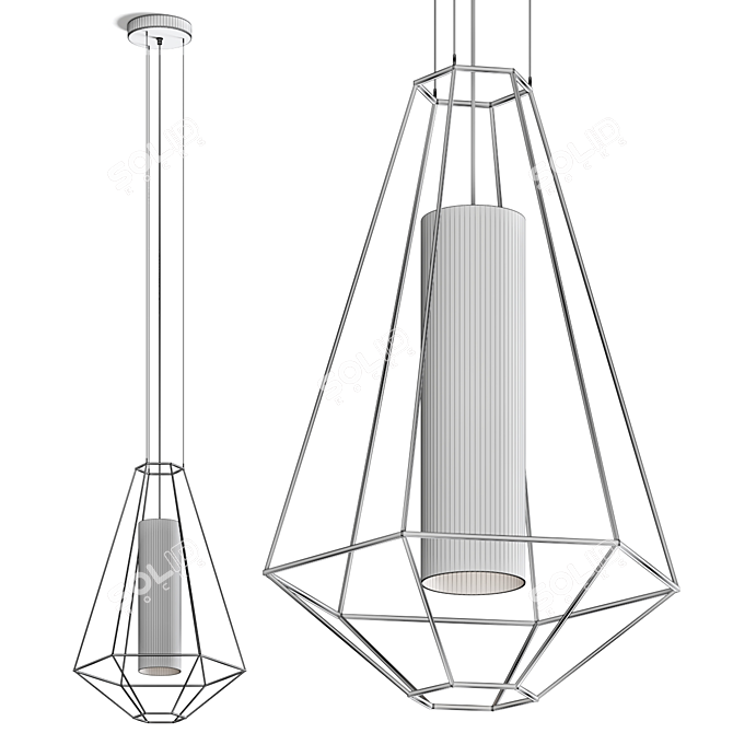 Modern Pendant Lamp 3D Model 3D model image 4