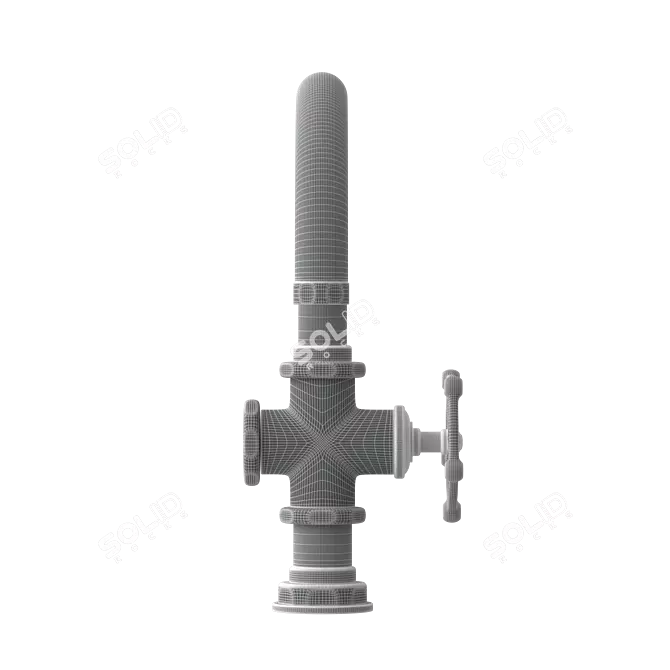 Regulator Gooseneck Lavatory Faucet Black 3D model image 5