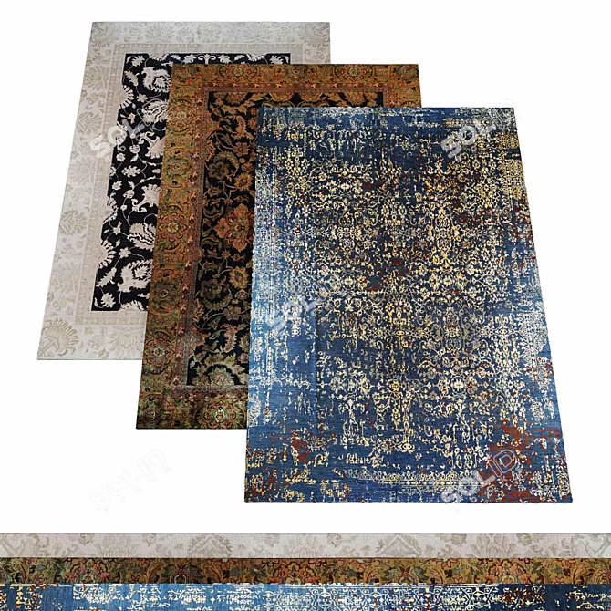 Archive Bundle of Rugs 3D model image 1