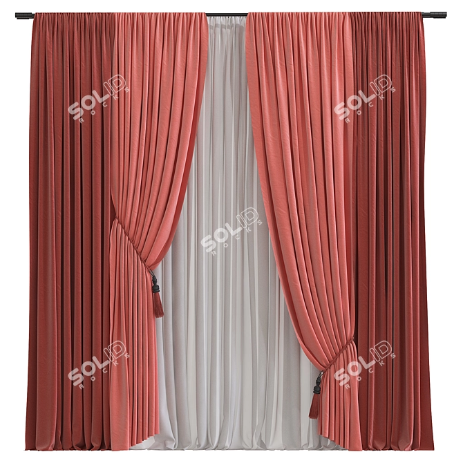 Refined Curtain №363 3D model image 1