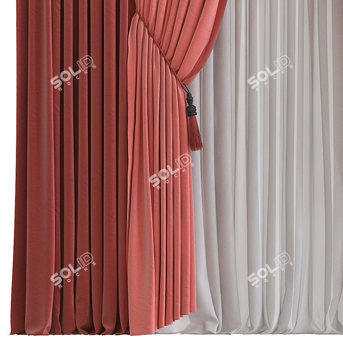 Refined Curtain №363 3D model image 2