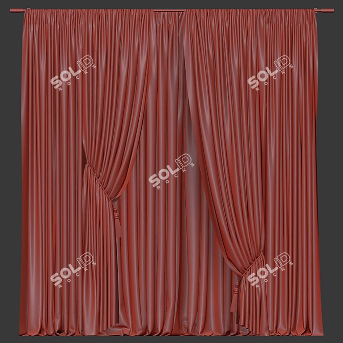 Refined Curtain №363 3D model image 4